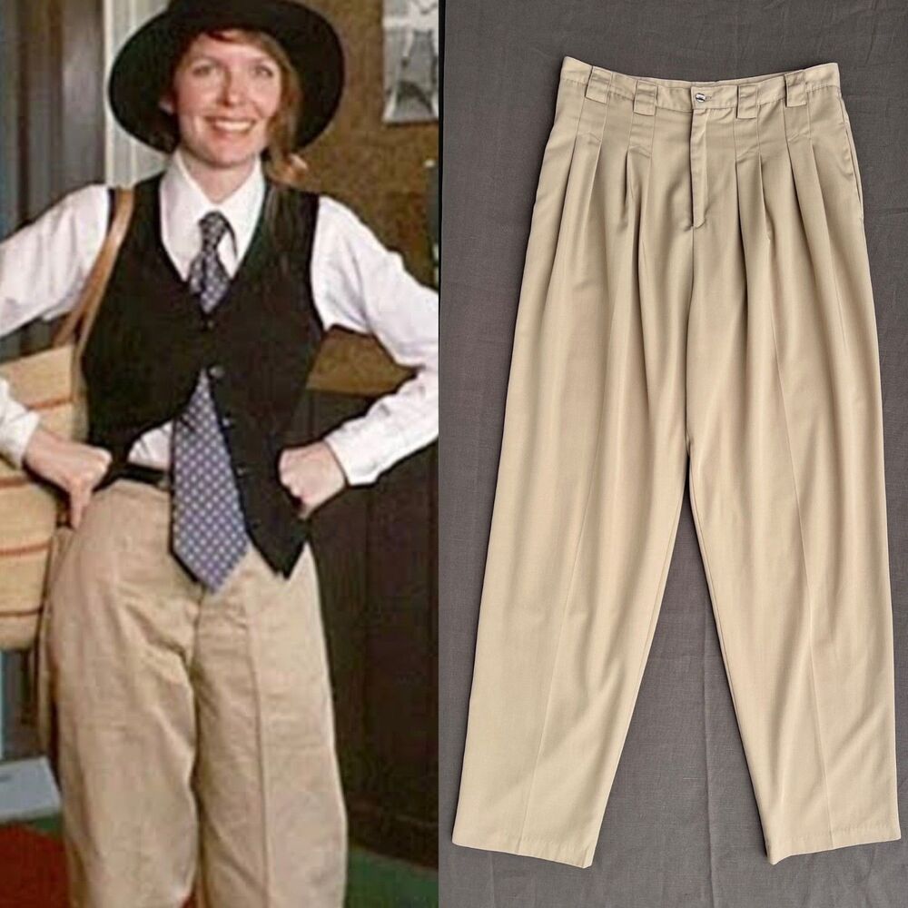 Vintage 70s Davenshire Women's High-Waisted Annie Hall Pants VTG 18 / Modern 14